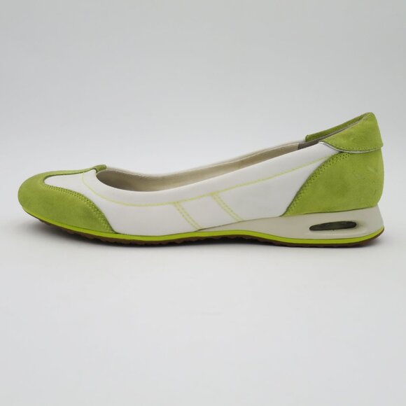 Nike Air x Cole Haan Green & White Slip-On Flats 9B Suede and Leather Excellent - Picture 14 of 16